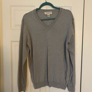 Pronto Uomo men’s merino wool sweater gray size M